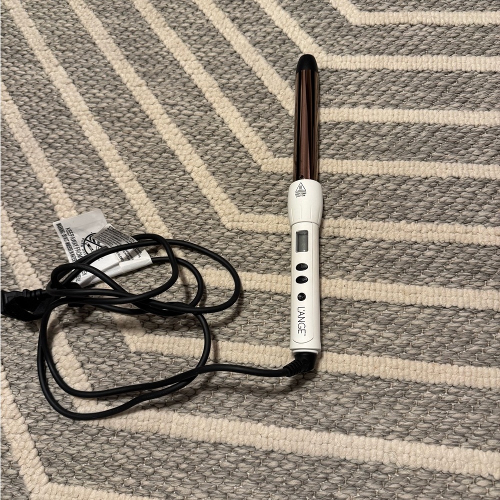 Lange Lustre 1” 25mm White Titanium Curling Wand